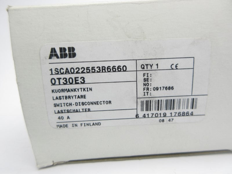 ABB OT30E3 1SCA022553R6660 40A NSMP