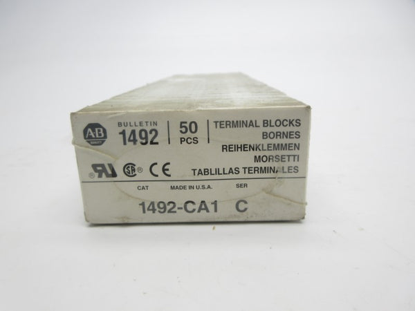 ALLEN BRADLEY 1492-CA1 SER. C (PKG OF 50) (GY/BL) NSFS