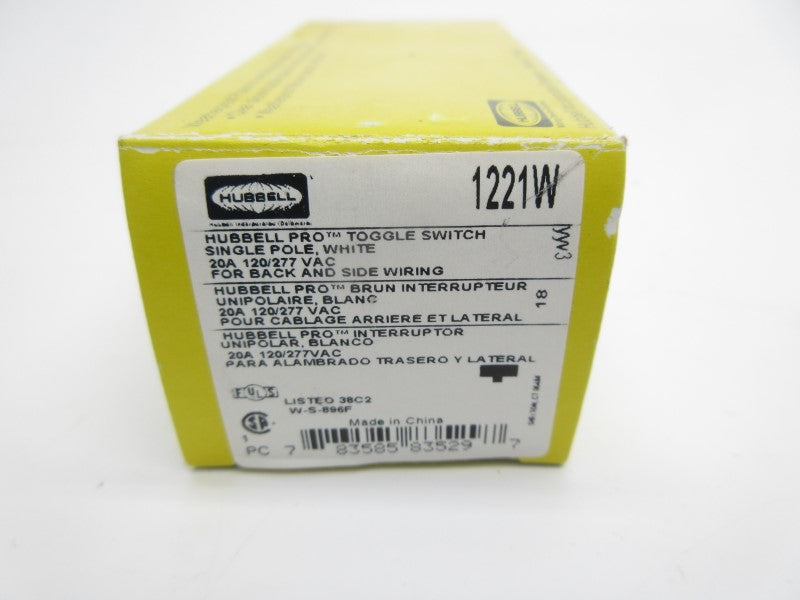 HUBBELL 1221W 120/277VAC 20A NSMP