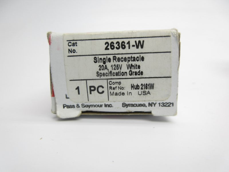 PASS & SEYMOUR 26361-W 125V 20A NSMP