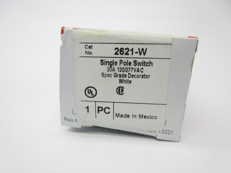 PASS & SEYMOUR 2621-W 120/277VAC 20A NSMP