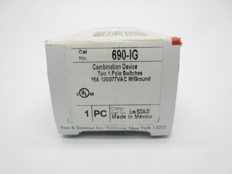PASS & SEYMOUR 690-IG 120/277VAC 15A NSMP