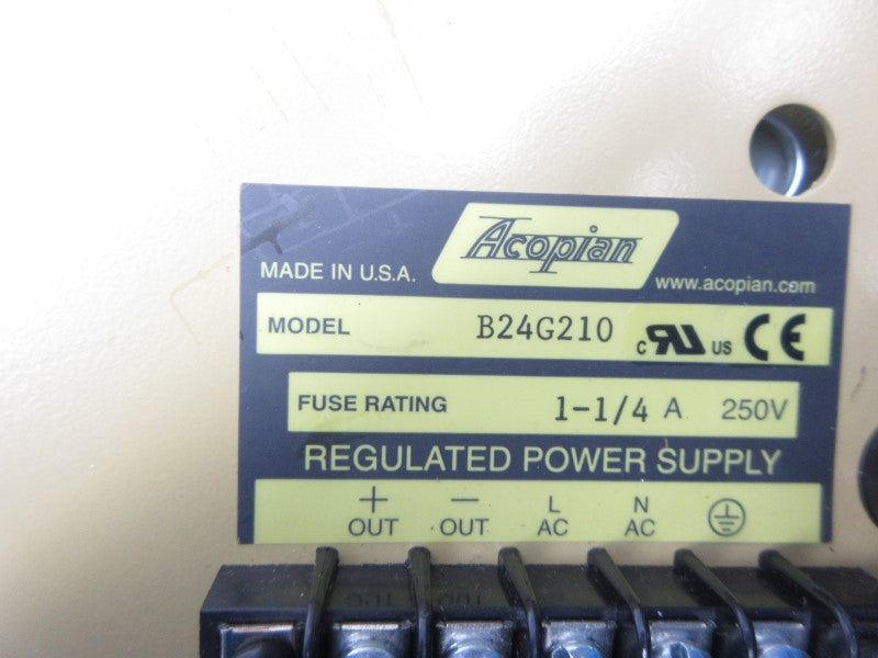 ACOPIAN B24G210 250V 1-1/4A NSNP