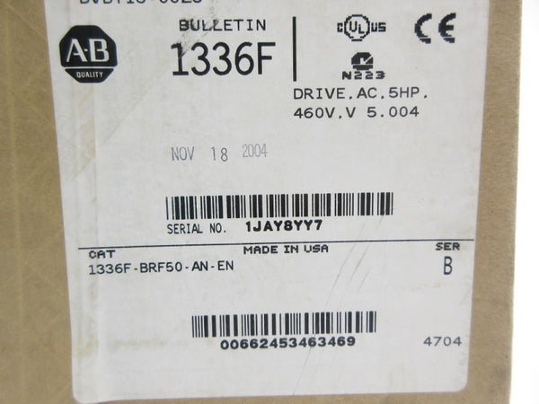 ALLEN BRADLEY 1336F-BRF50-AN-EN SER. B 460V NSMP