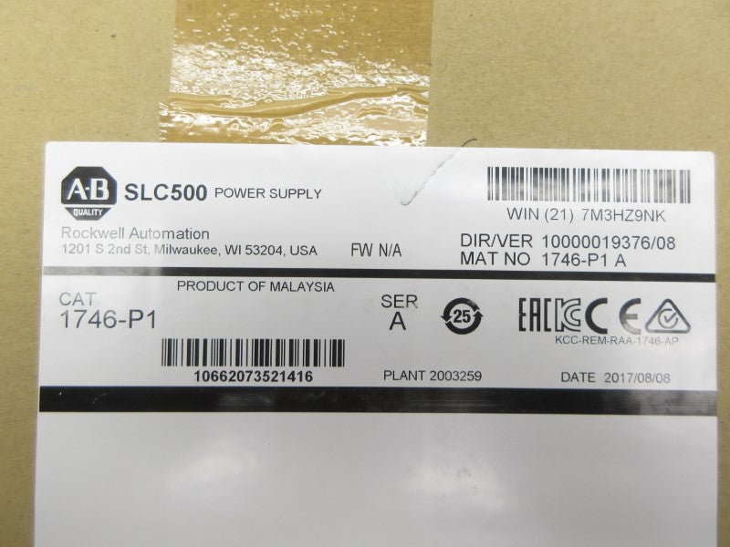 ALLEN BRADLEY 1746-P1 SER. A DATE: 2017 NSFS