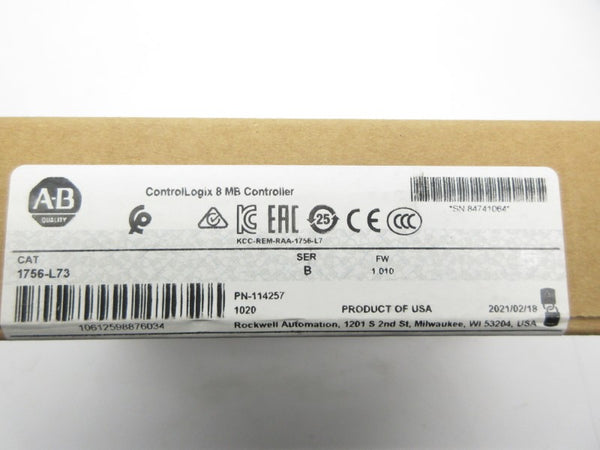 ALLEN BRADLEY 1756-L73 SER. B F/W 1.010 DATE: 2021 NSFS