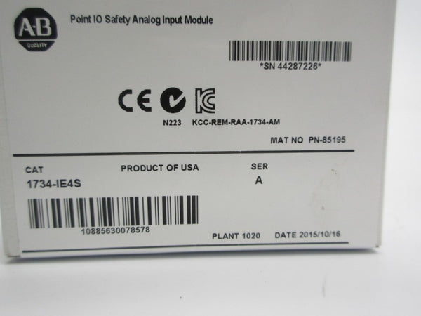 ALLEN BRADLEY 1734-IE4S SER. A DATE: 2015 NSFS