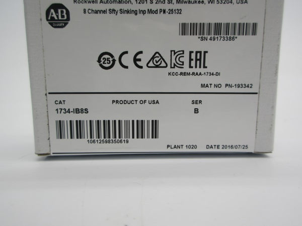 ALLEN BRADLEY 1734-IB8S SER. B DATE: 2016 NSFS