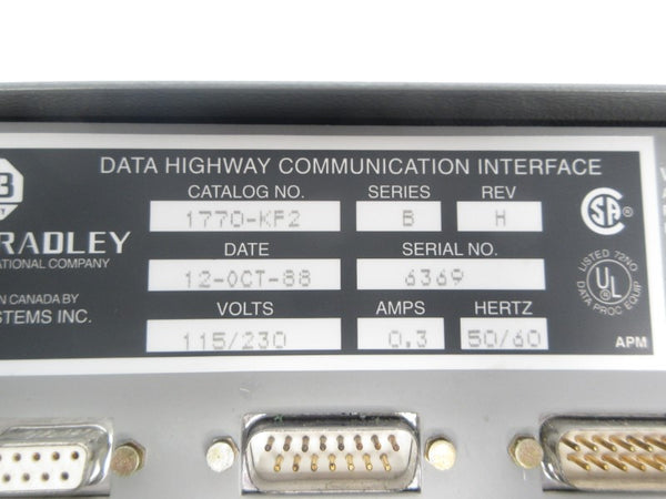ALLEN BRADLEY 1770-KF2 SER. B 115/230V 0.3A REV. H NSNP
