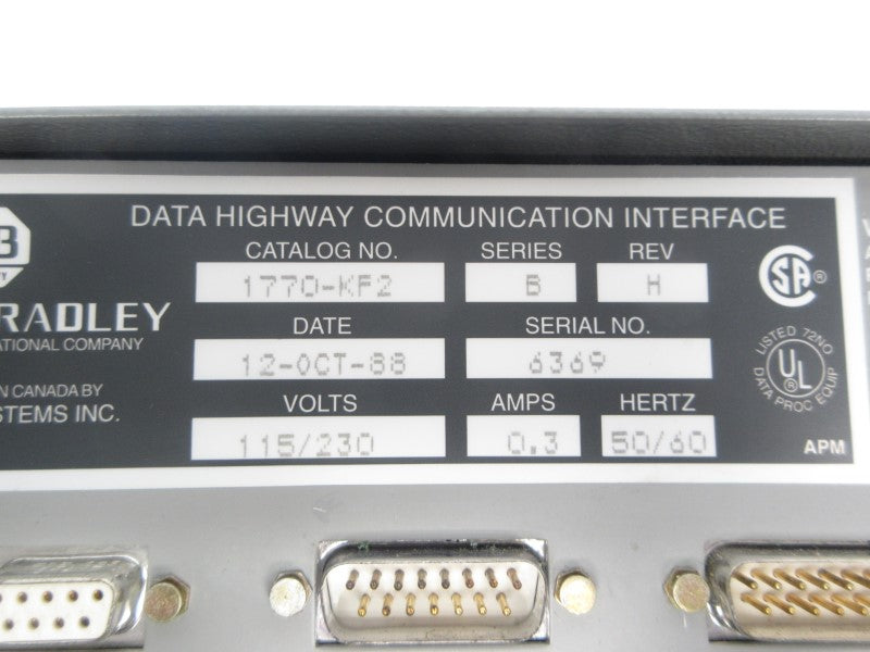 ALLEN BRADLEY 1770-KF2 SER. B 115/230V 0.3A REV. H NSNP