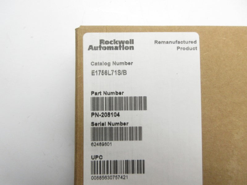 ALLEN BRADLEY 1756-L71S SER. B 5.1VDC REMAN