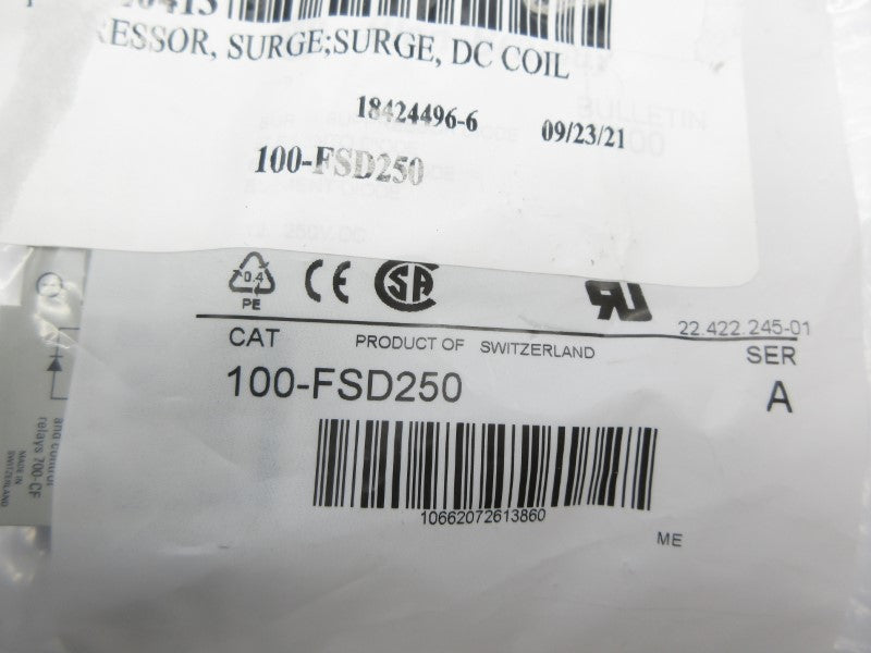 ALLEN BRADLEY 100-FSD250 SER. A NSMP