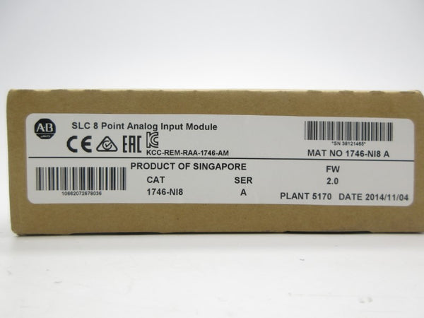 ALLEN BRADLEY 1746-NI8 SER. A F/W 2.0 DATE: 2014 NSFS