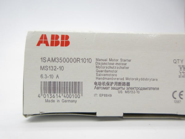ABB 1SAM350000R1010 MS132-10 6.3-10A NSMP