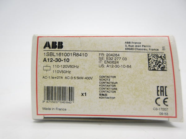 ABB 1SBL161001R8410 A12-30-10 110-120V NSMP