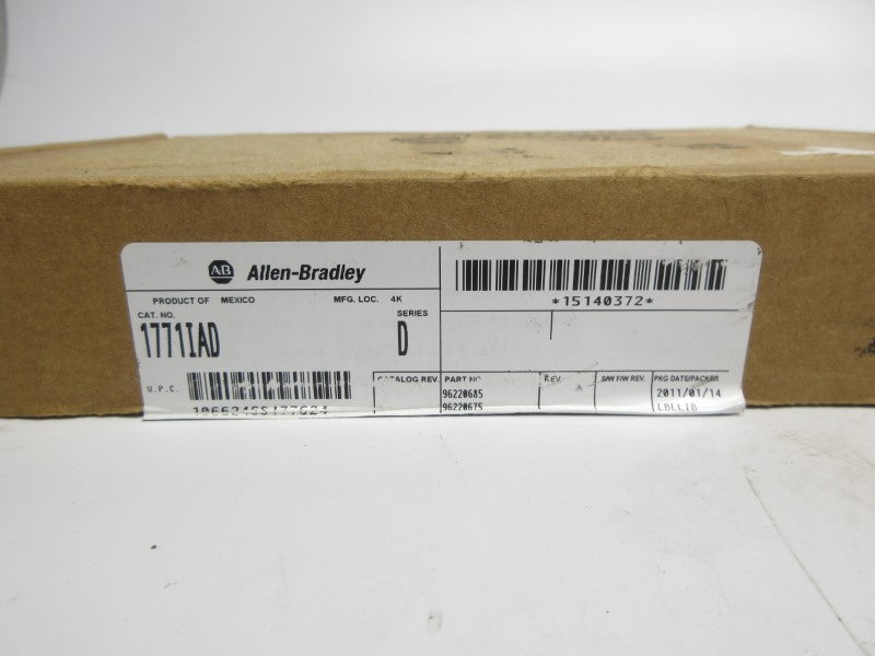 ALLEN BRADLEY 1771-IAD SER. D 120VDC/AC NSMP