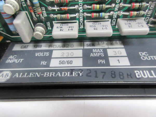 ALLEN BRADLEY 1318-BOA020 SER. 192240-1 230V 30A UNMP