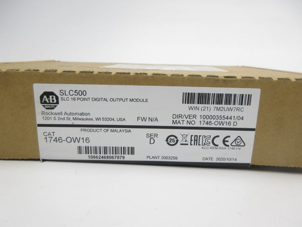 ALLEN BRADLEY 1746-OW16 SER. D 5-265VAC (NO DOOR) NSMP
