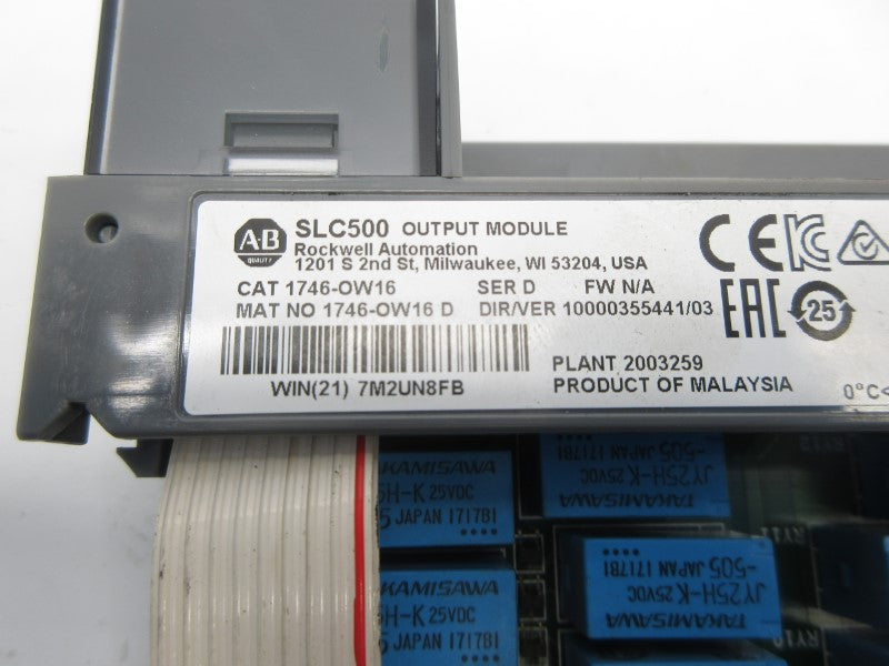 ALLEN BRADLEY 1746-OW16 SER. D 5-265VAC (NO DOOR) UNMP
