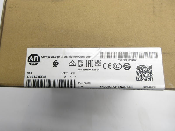 ALLEN BRADLEY 1769-L33ERM SER. A F/W 1.002 DATE: 2022 NSFS