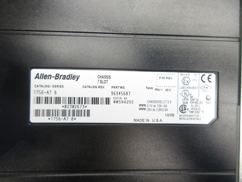 ALLEN BRADLEY 1756-A7 SER. B NSNP