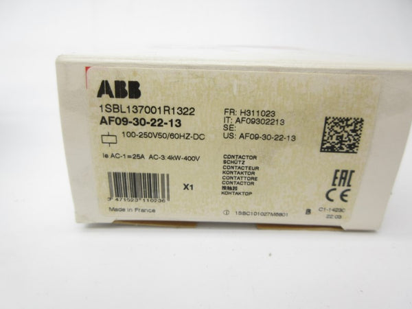 ABB AF09-30-22-13 1SBL137001R1322 100-250V 25A NSMP