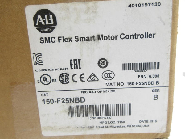 ALLEN BRADLEY 150-F25NBD SER. B 200-480VAC 25A (BR/WH) NSMP