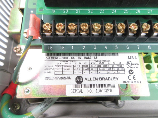ALLEN BRADLEY 1336F-B030-AA-EN-HAS2-L6 SER. A 380-480V 46A NSNP