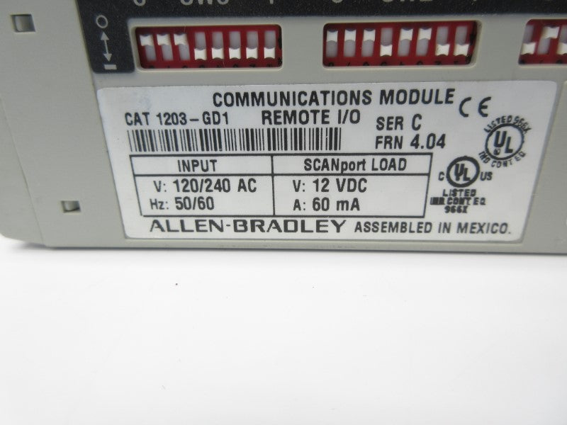 ALLEN BRADLEY 1203-GD1 SER. C F/W 4.04 120/240VAC NSNP