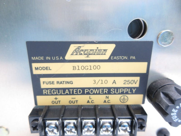 ACOPIAN B10G100 250V 3/10A NSNP