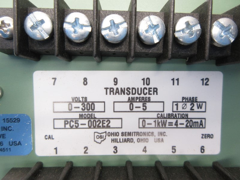 OHIO SEMITRONICS PC5-002E2 0-300V 0-5A NSNP