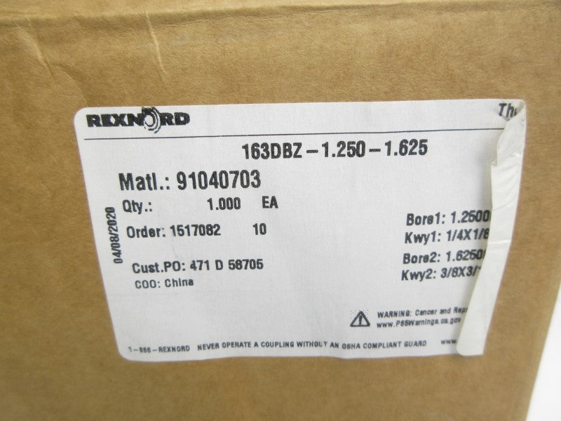 REXNORD 163DBZ-1.250-1.625 NSMP