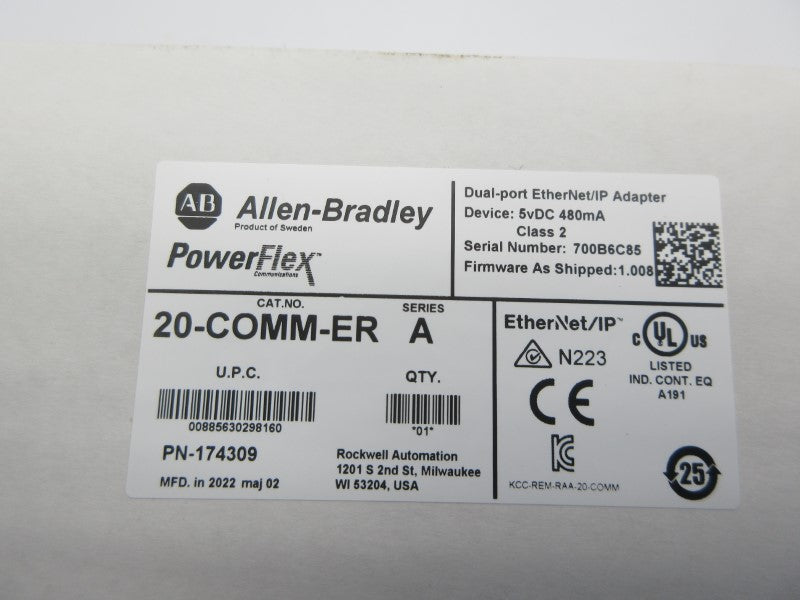 ALLEN BRADLEY 20-COMM-ER SER. A F/W 1.008 NSFS