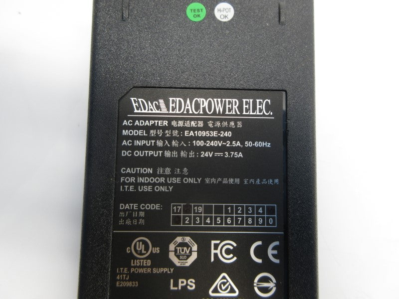 EDAC EA10953E-240 100-240V 2.5A NSNP