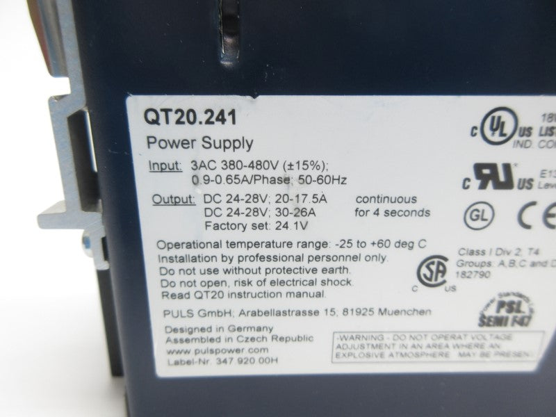 PULS QT20.241 380-480V 0.9-0.65A NSNP