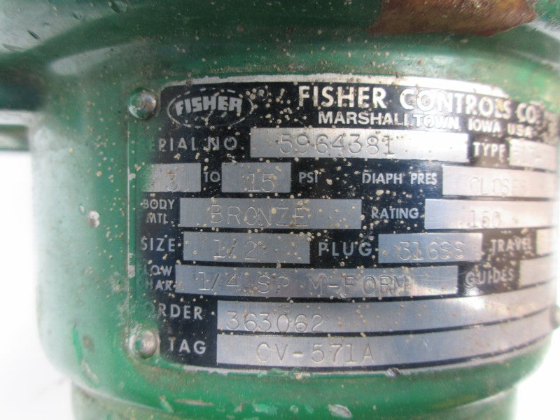 FISHER 513-GS 3-15PSI 1/2" UNMP