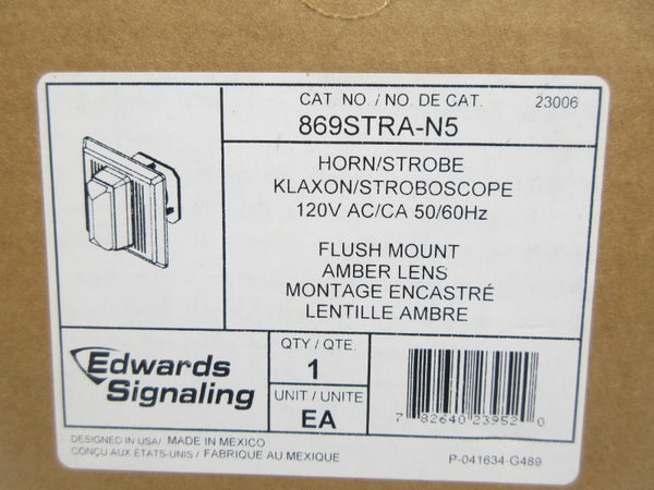 EDWARDS SIGNALING 869STRA-N5 120VAC NSMP