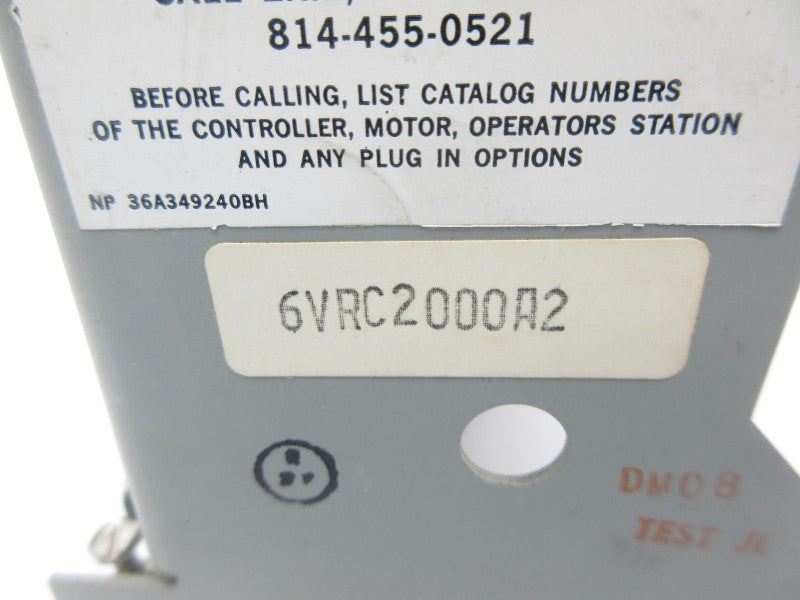 GENERAL ELECTRIC 6VRC2000A2 UNMP