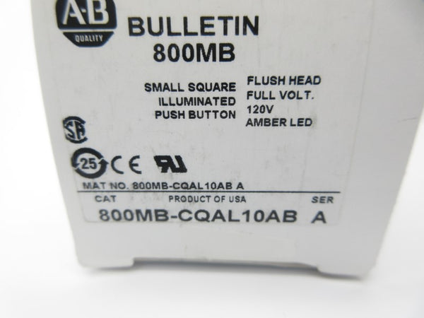 ALLEN BRADLEY 800MB-CQAL10AB SER. A 120V (WH) NSMP