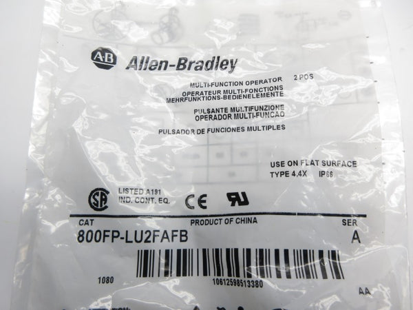 ALLEN BRADLEY 800FP-LU2FAFB SER. A NSMP