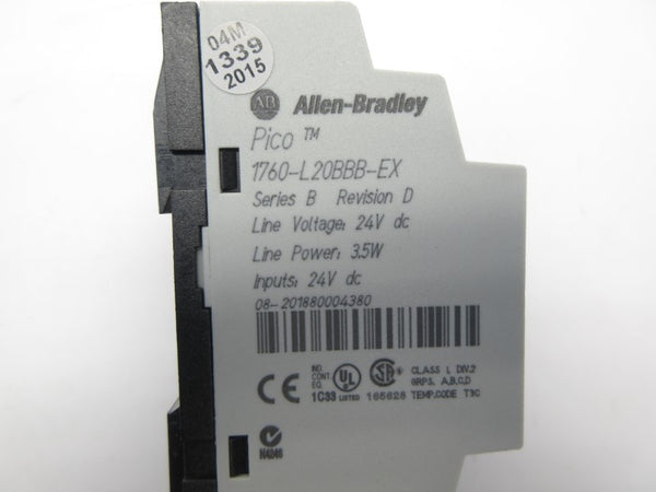 ALLEN BRADLEY 1760-L20BBB-EX SER. B 24VDC REV. D NSNP