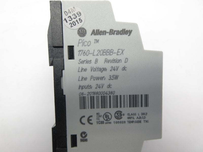 ALLEN BRADLEY 1760-L20BBB-EX SER. B 24VDC REV. D NSNP