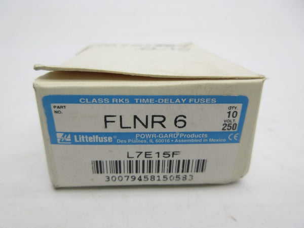 LITTELFUSE FLNR6 250VAC 6A (PKG OF 10) (WH/BL) NSMP