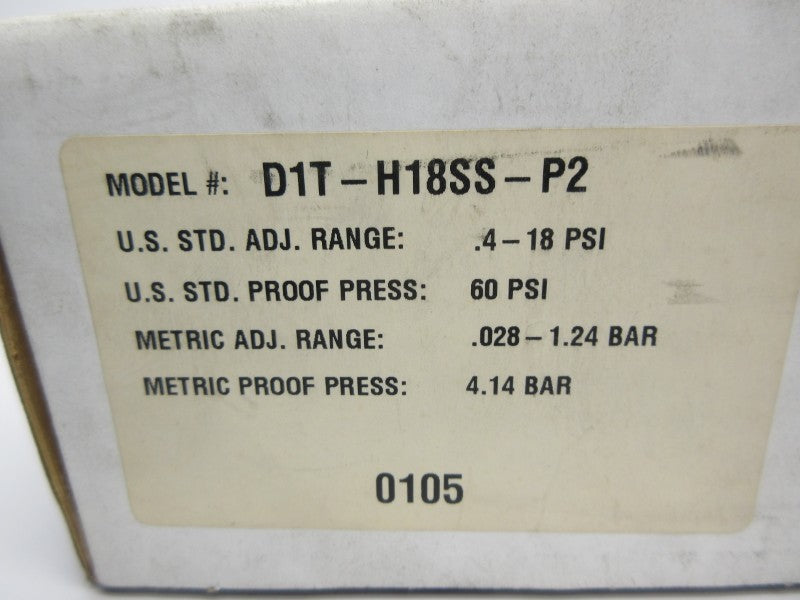 BARKSDALE D1T-H18SS-P2 480VAC 3A .4-18PSI NSMP