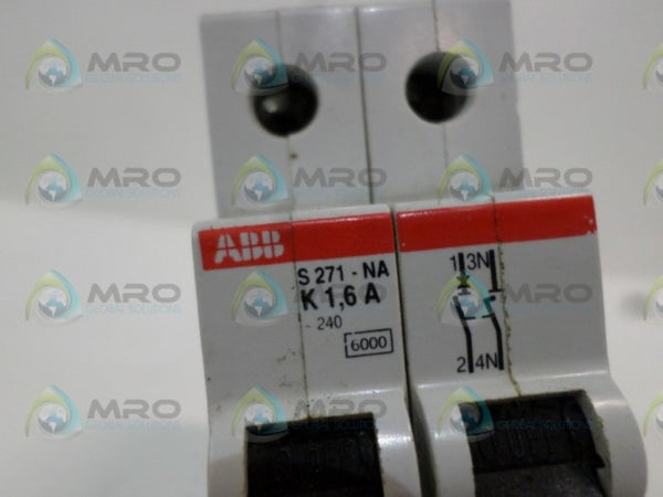 ABB S271-NAK1.6A CIRCUIT BREAKER 1.6A UNMP