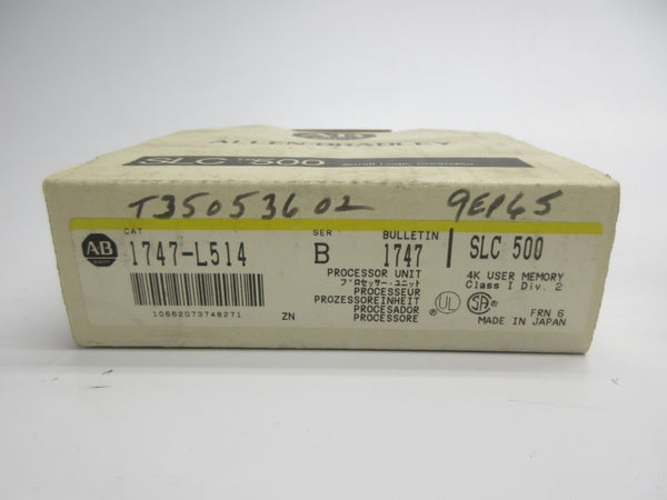 ALLEN BRADLEY 1747-L514 SER. B F/W 6 (WH/YL) NSMP