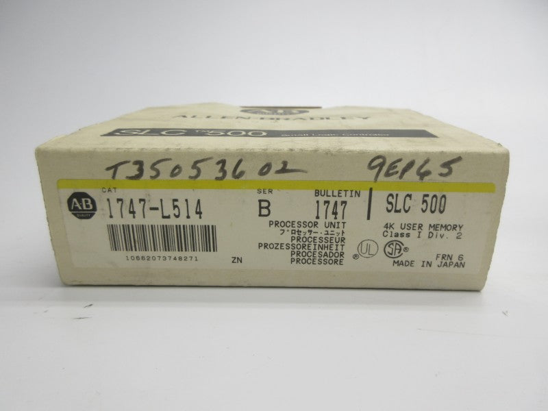 ALLEN BRADLEY 1747-L514 SER. B F/W 6 (WH/YL) NSMP