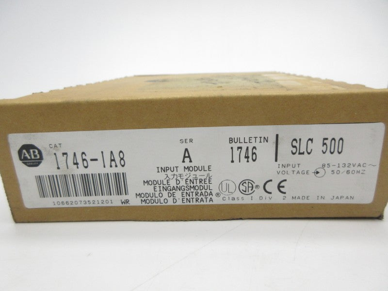 ALLEN BRADLEY 1746-IA8 SER. A 85-132VAC (BR/WH) NSMP