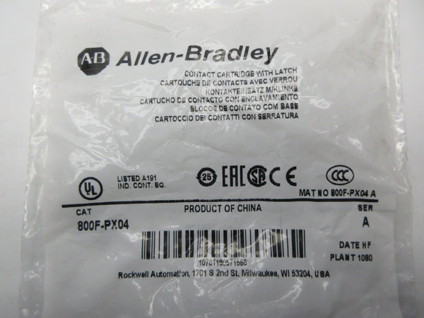 ALLEN BRADLEY 800F-PX04 SER. A NSMP