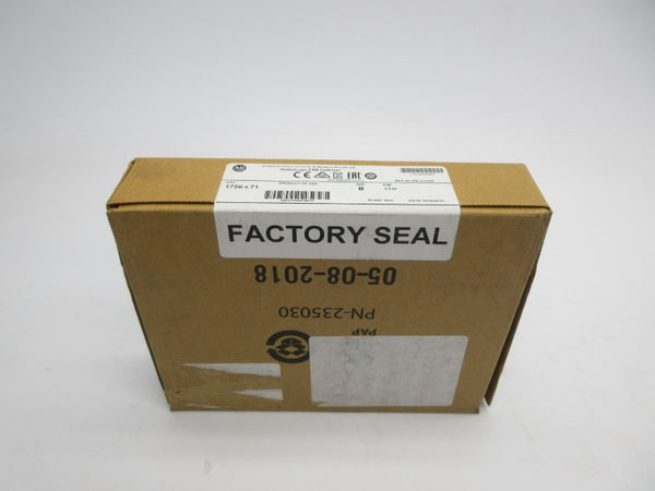 ALLEN BRADLEY 1756-L71 SER. B F/W 1.010 DATE: 2018 NSFS